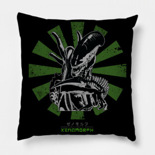 Xenomorph Retro Japanese Alien Pillow
