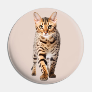 Bengal Breed Cat Dad Mom Leopard Print Spots Pin