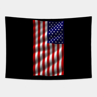 Wavy American flag Tapestry