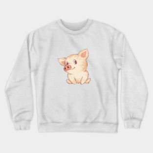 Cute Pig sitting Crewneck Sweatshirt