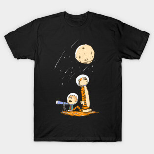 Calvin and Hobbes Astronaut T-Shirt