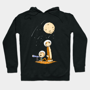Calvin and Hobbes Astronaut Hoodie