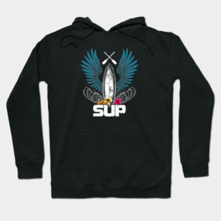 Sup Boarding Stand Up Paddle Surfing Paddling Surfers Gifts Hoodie