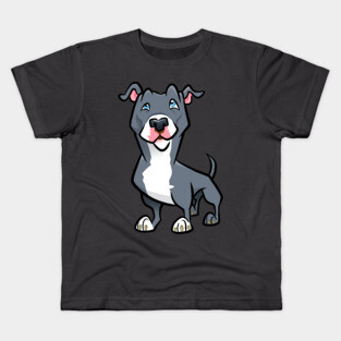 Blue Pit Bull Kids T-Shirt