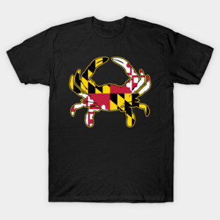 Maryland Flag Crab Illustration T-Shirt