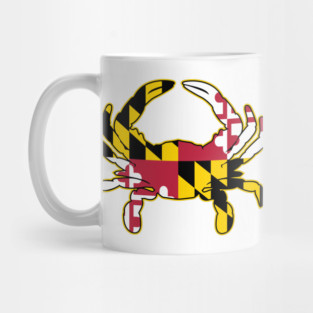 Maryland Flag Crab Illustration Mug