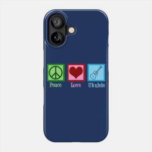 Peace Love Ukulele Phone Case