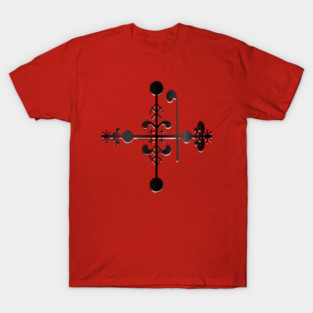 Legba Atibon Voodoo Veve Black Red T-Shirt