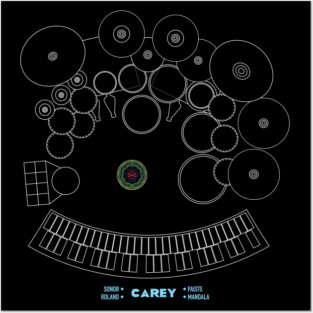 Legendary Drummers - Danny Carey version 2 Posters and Art