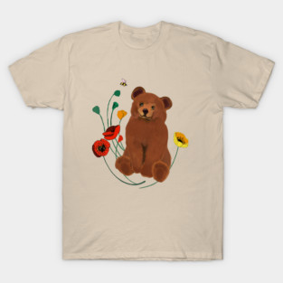 Baby Bear and Poppies T-Shirt