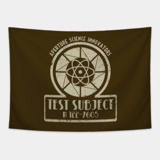 Aperture Test Subject 1950s Tapestry