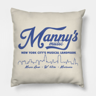 Manny's Music Defunct Store New York City Pillow