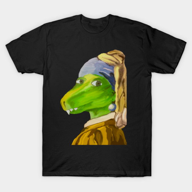 T. Rex With the Pearl Earring T-Shirt by JRexPlays