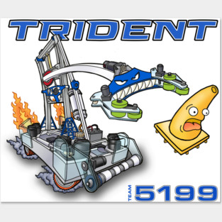 Robot Dolphins HotRod - Trident Posters and Art