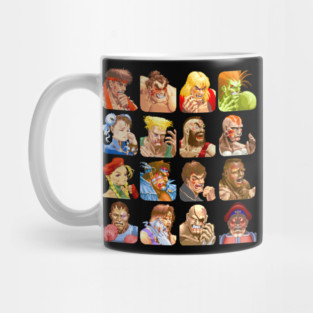 Defeated Portraits Super Street Fighter 2 Mug