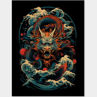 Japanese Dragon Art Posters and Art