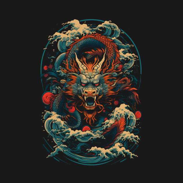 Japanese Dragon Art by Null Forge