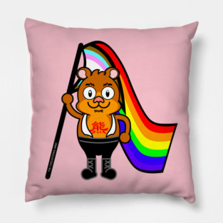 PRIDE BEAR FLAG Pillow