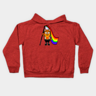 PRIDE BEAR FLAG Kids Hoodie