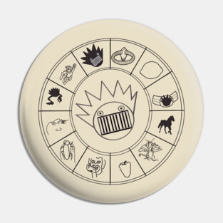 Boognish Rising - Horoscope Birth Chart for Ween Pin