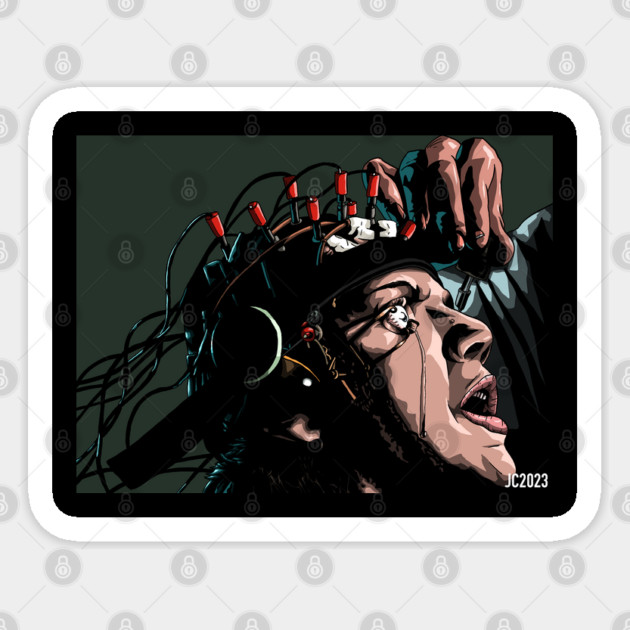 A Clockwork Orange "The Healthy Alternative" Alex DeLarge portrait (digital) Sticker by StagArtStudios