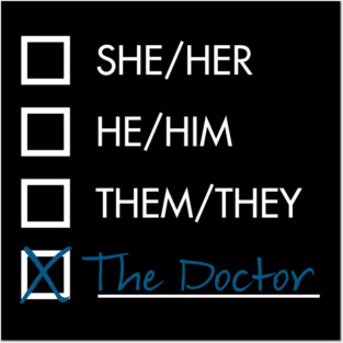 Doctor Who Pronouns Posters and Art