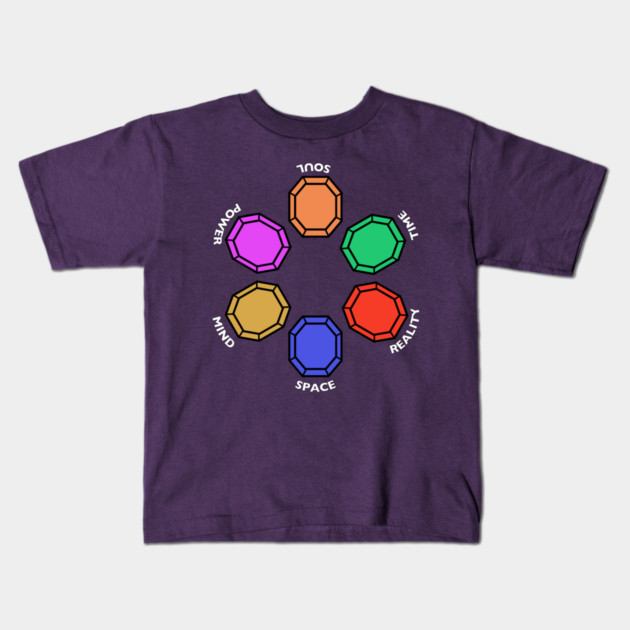 Infinity Stones Kids T-Shirt by duchessofdisneyland