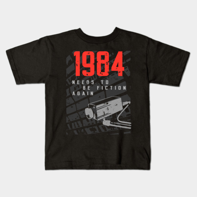 1984 Fiction rough Kids T-Shirt by soillodge