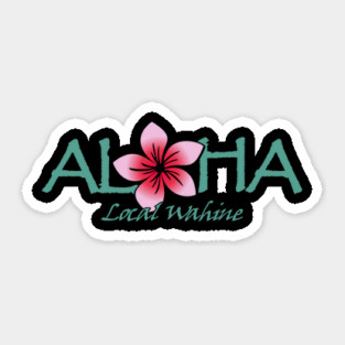 Local Wahine Aloha Flower Sticker