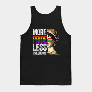More Pride Less Prejudice LGBT Gay Proud Ally Pride Month Tank Top