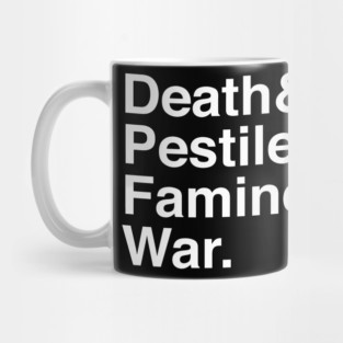 The Four Horsemen - Goth Typography Mug