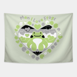 Man I Love Frogs [agender] Tapestry