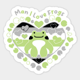 Man I Love Frogs [agender] Sticker