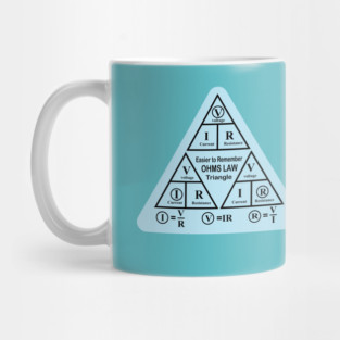 Electrical ohms Law Triangle formula Chart For Electrical Engineering Students Electricians Electrical Engineer and Physics Students Mug