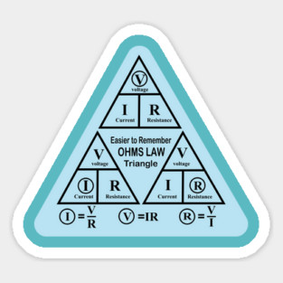 Electrical ohms Law Triangle formula Chart For Electrical Engineering Students Electricians Electrical Engineer and Physics Students Sticker