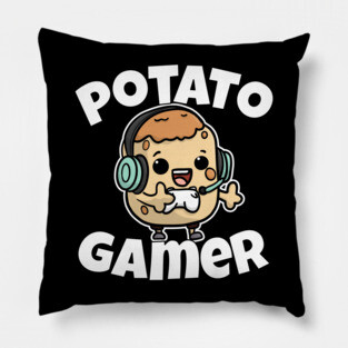 Bad Video Game Player Online Gaming Teammate Potato Gamer Pillow