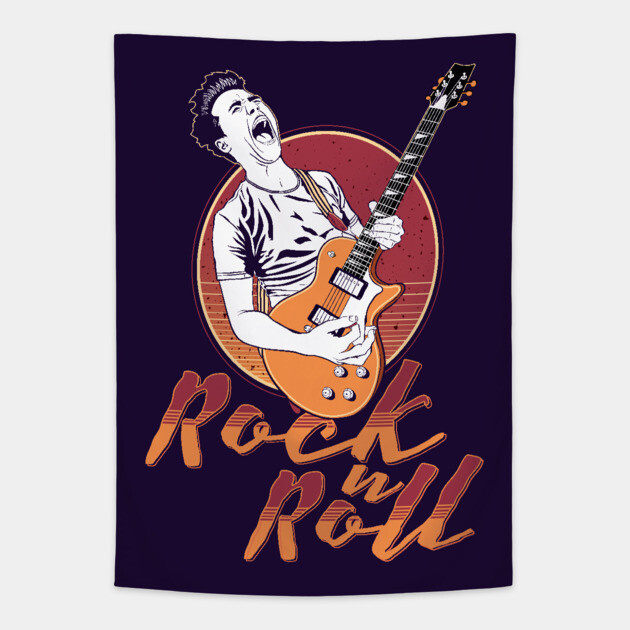 Rock ’n’ Roll Shout Tapestry by filiposwear