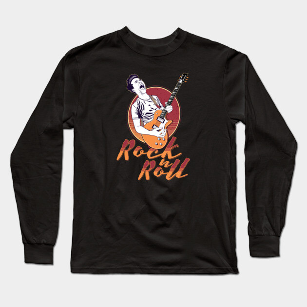 Rock ’n’ Roll Shout Long Sleeve T-Shirt by filiposwear
