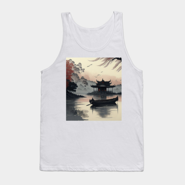 The Art of Chinese Ink Painting Tank Top by Pixel Threads 