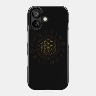 Sacred Geometry Flower of Life Platonic Phone Case