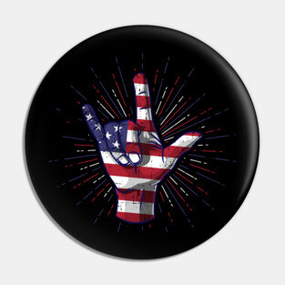 Love Merica Patriotic Independence Day Shirt 4th of July Pin