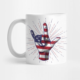 Love Merica Patriotic Independence Day Shirt 4th of July Mug