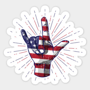 Love Merica Patriotic Independence Day Shirt 4th of July Sticker