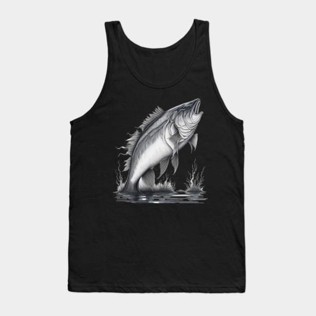 Largemouth Bass Fishing Tank Top by Pixel Threads 