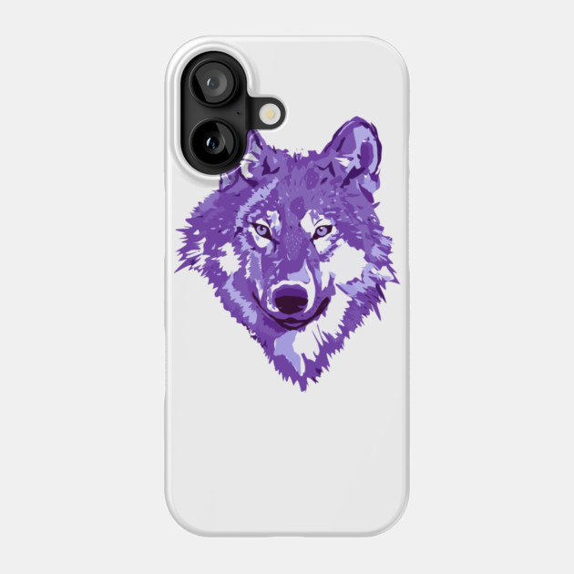 Purple Lone Wolf Totem Animal Spirit Guide Cheeky Witch Phone Case by Cheeky Witch