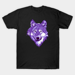 Purple Lone Wolf Totem Animal Spirit Guide Cheeky Witch T-Shirt