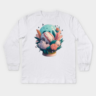 Dream Bouquet, a fantasy flowers design Kids Long Sleeve T-Shirt