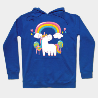Rainbow Unicorn Cheeky Witch Hoodie