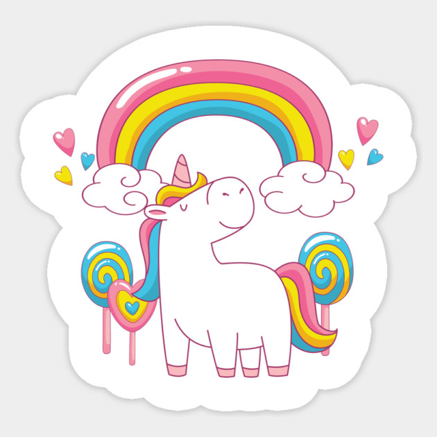 Rainbow Unicorn Cheeky Witch Sticker by Cheeky Witch