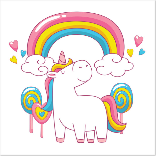 Rainbow Unicorn Cheeky Witch Wall Art by Cheeky Witch